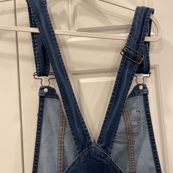 Wax Denim Jeans Overalls Woman’s Dark Blue Wash Size: Medium Preloved - Picture 11 of 12